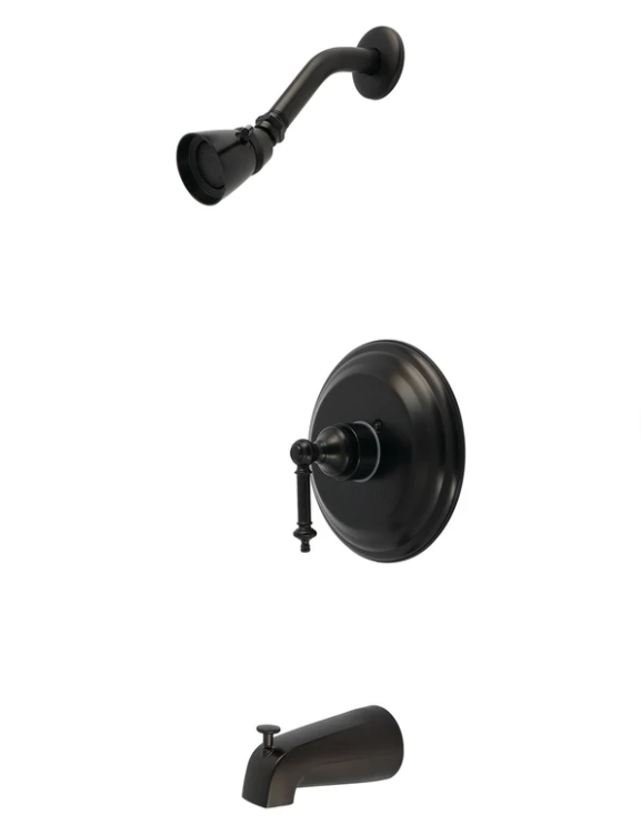 Kingston Brass KB2635TL Templeton Single-Handle Pressure Balanced Tub and Shower Faucet, Oil Rubbed Bronze