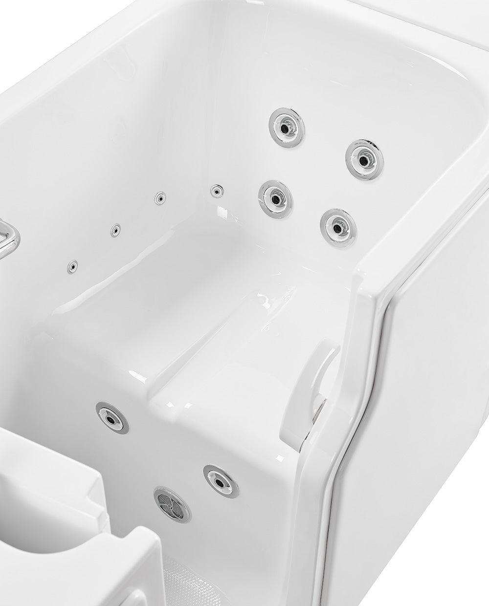 Ella Standard Acrylic Hydro Massage Walk in Tub 30"x52" - Bathroom Design Center
