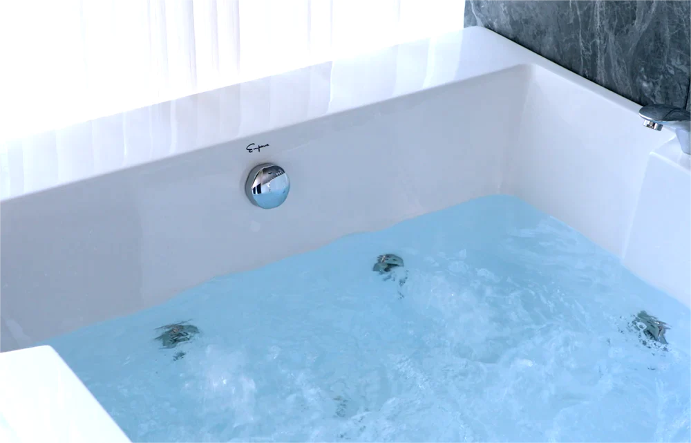 Empava 72 in. Whirlpool Luxury 2-Person Hydromassage Bathtub with Chromatherapy - Bathroom Design Center