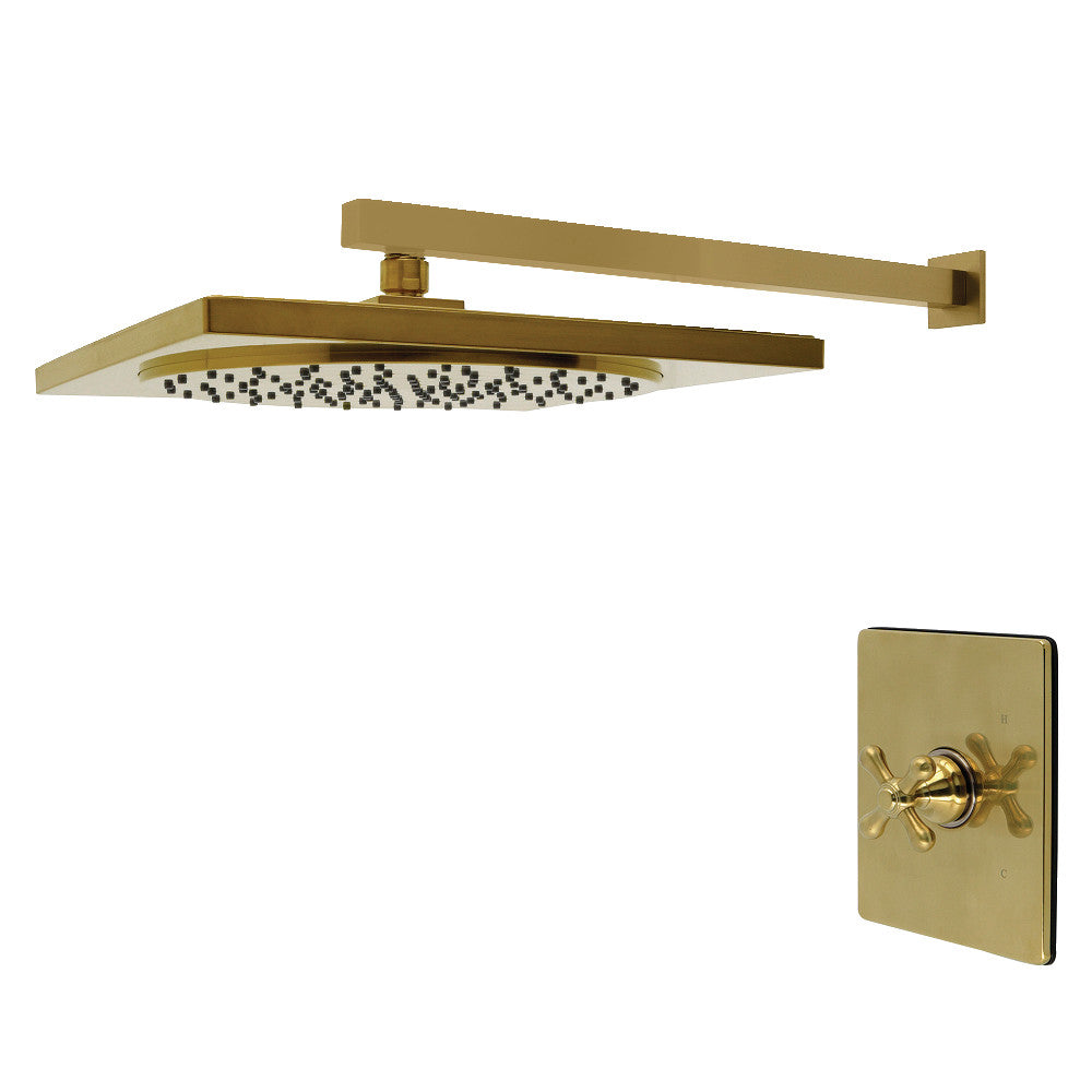 Kingston Brass KB8347AXSO Restoration Single-Handle Pressure Balanced Shower Faucet, Brushed Brass