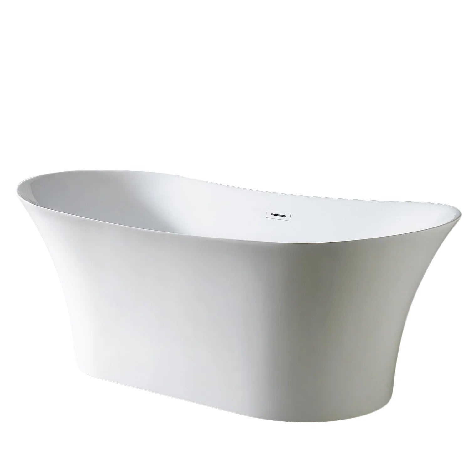 Eviva Skylar Freestanding 71 in. Acrylic Bathtub in White - Bathroom Design Center