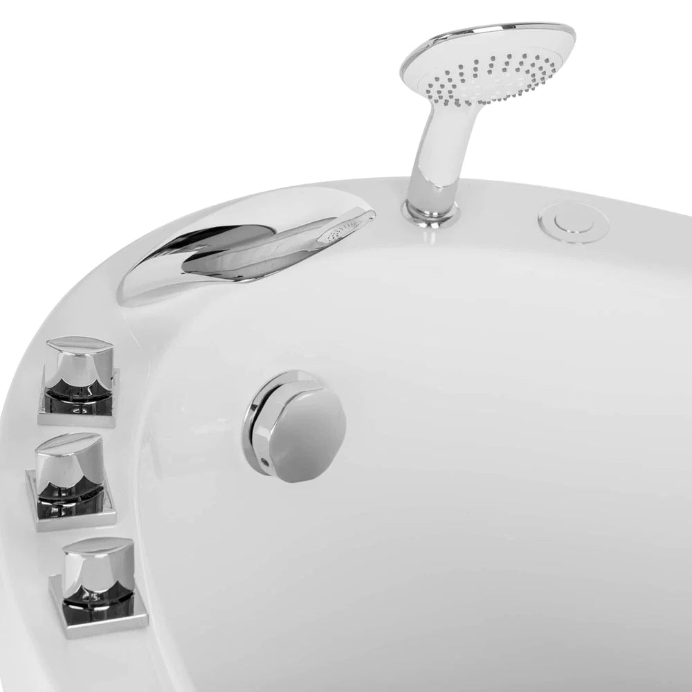Empava 48 in. Japanese-Style Freestanding Oval Air Massage Tub - Bathroom Design Center