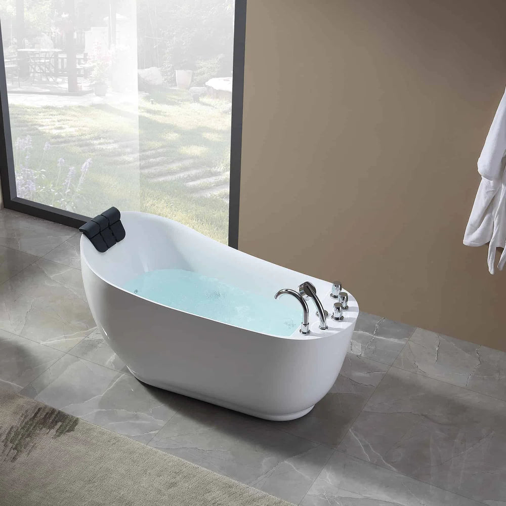 Empava 67AIS05 67" Whirlpool Freestanding Acrylic Bathtub - Bathroom Design Center