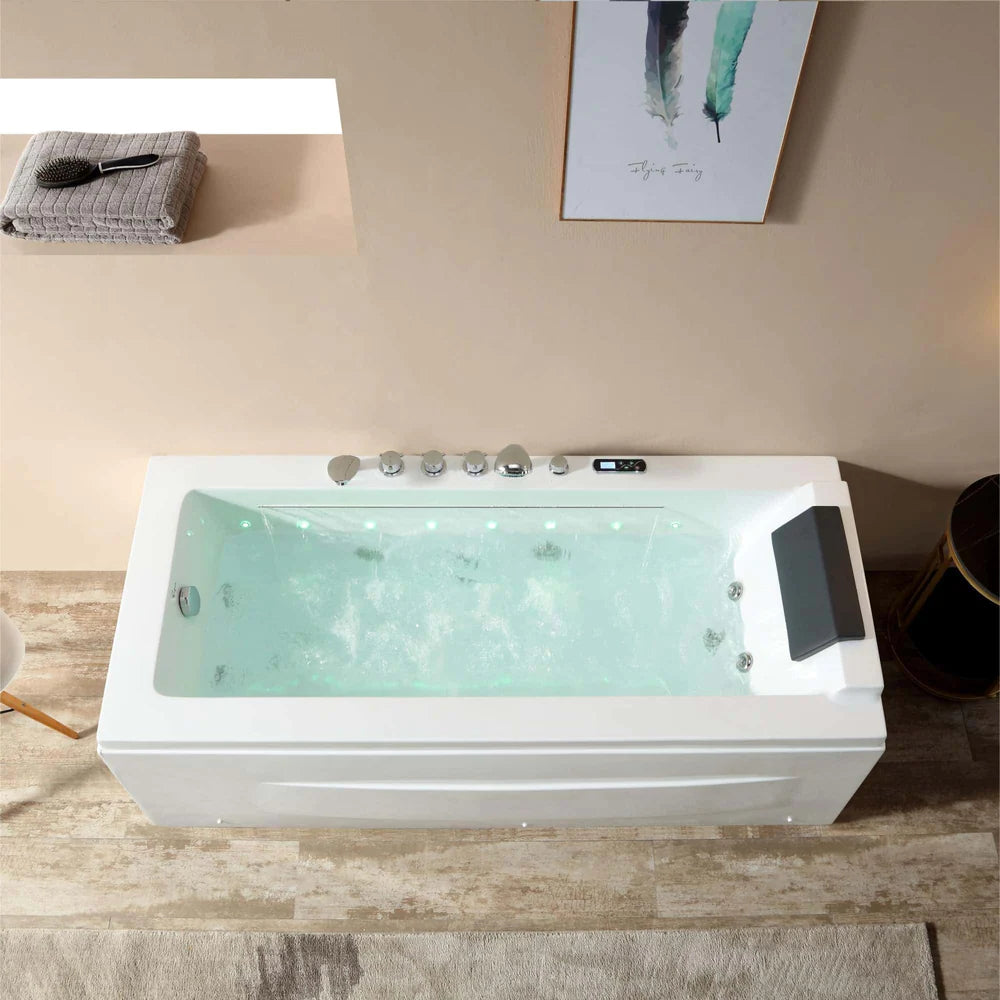 Empava 67JT351LED 67" Whirlpool Combination Massage Waterfall Bathtub - Bathroom Design Center