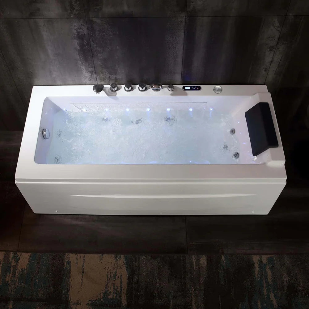 Empava 67JT351LED 67" Whirlpool Combination Massage Waterfall Bathtub - Bathroom Design Center