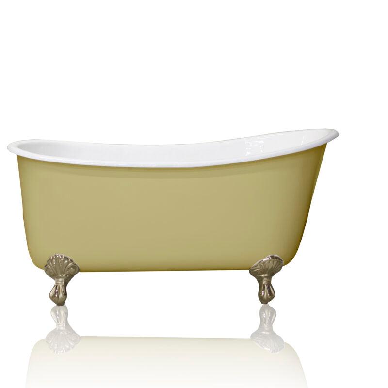 WatermarkFixtures LaSalle Cast Iron 58″ Swedish Slight Slipper Clawfoot Bathtub - Bathroom Design Center