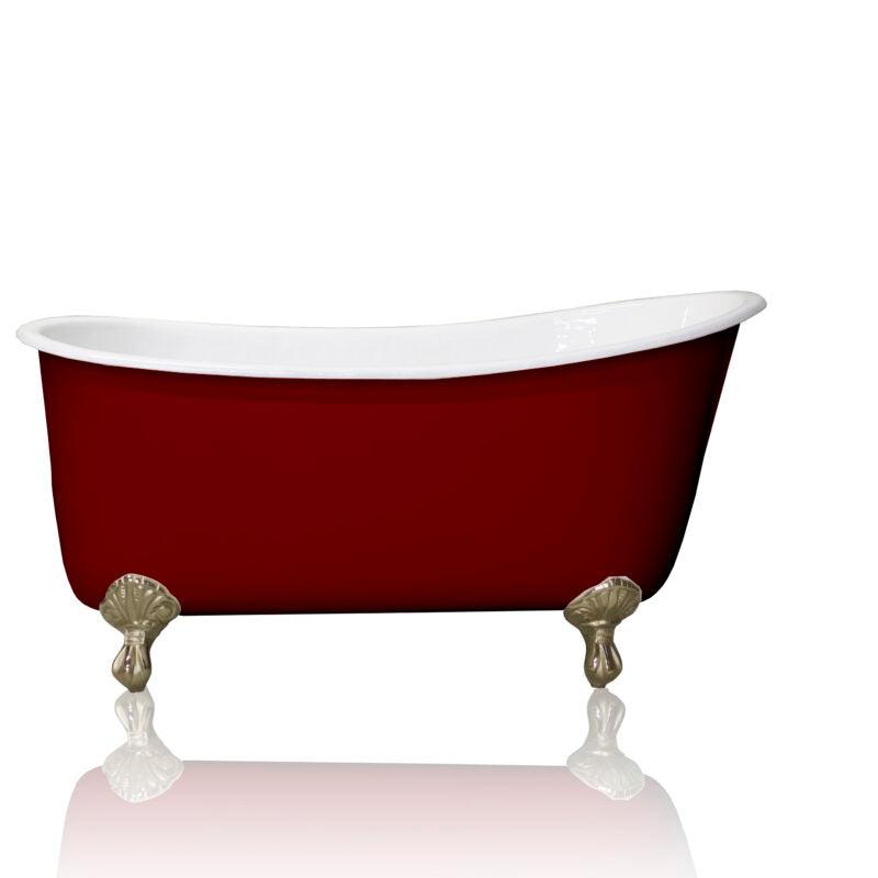 WatermarkFixtures LaSalle Cast Iron 58″ Swedish Slight Slipper Clawfoot Bathtub - Bathroom Design Center