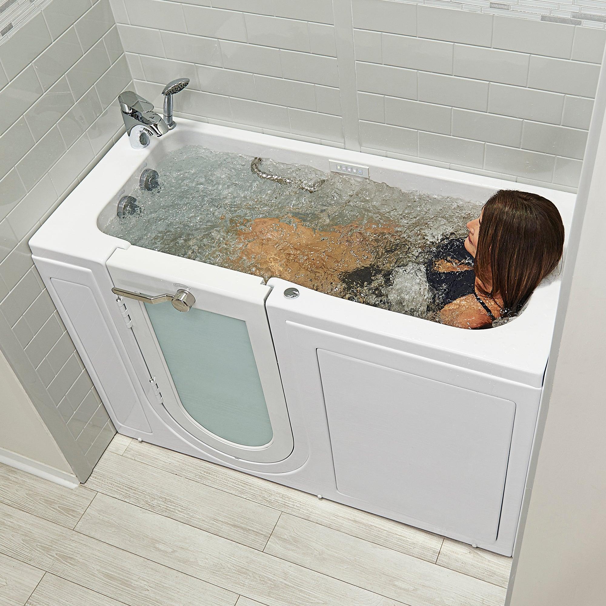 Ella Lounger 27" x 60" Acrylic Air and Hydro Massage Walk-In Bathtub - Bathroom Design Center