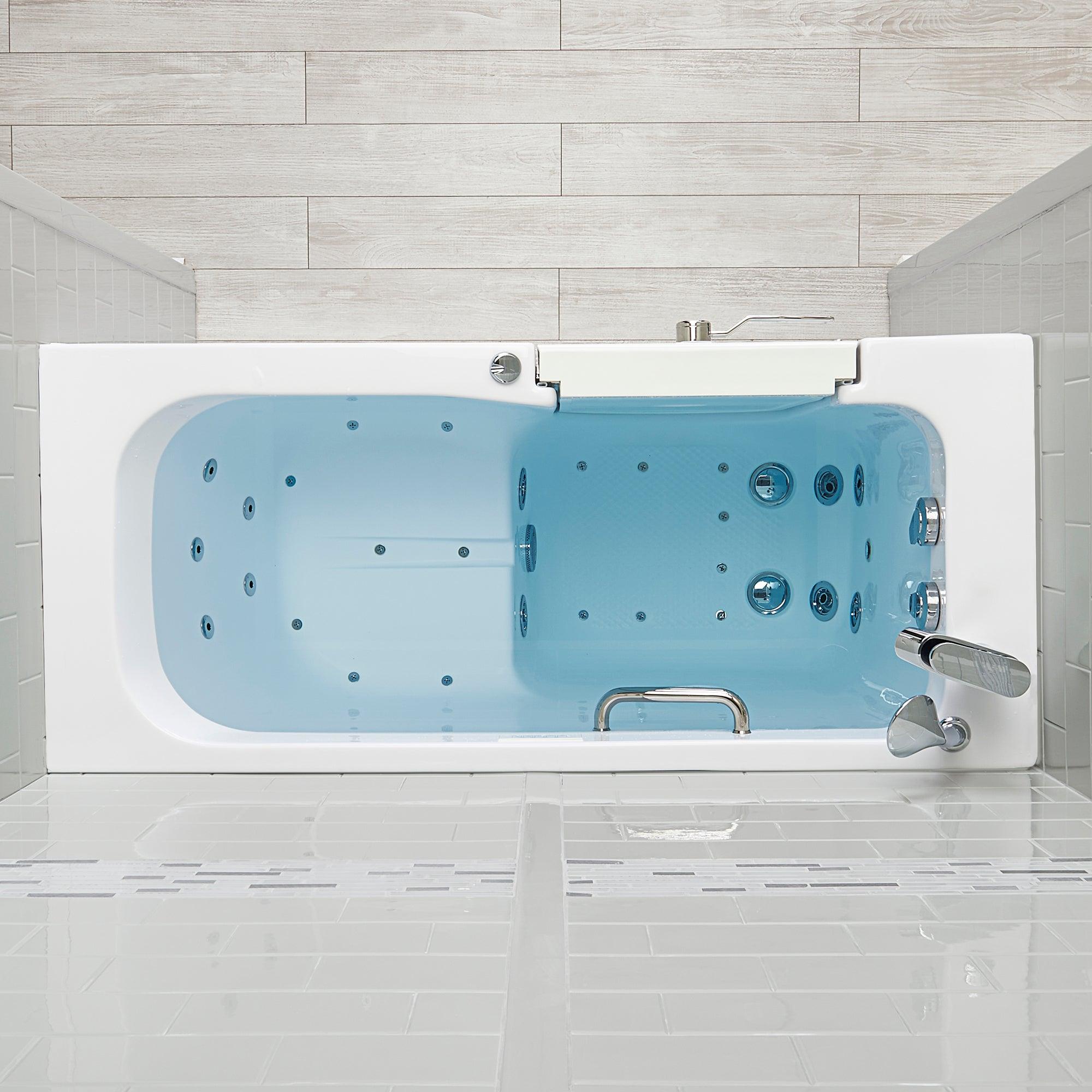 Ella Lounger 27" x 60" Acrylic Air and Hydro Massage Walk-In Bathtub - Bathroom Design Center