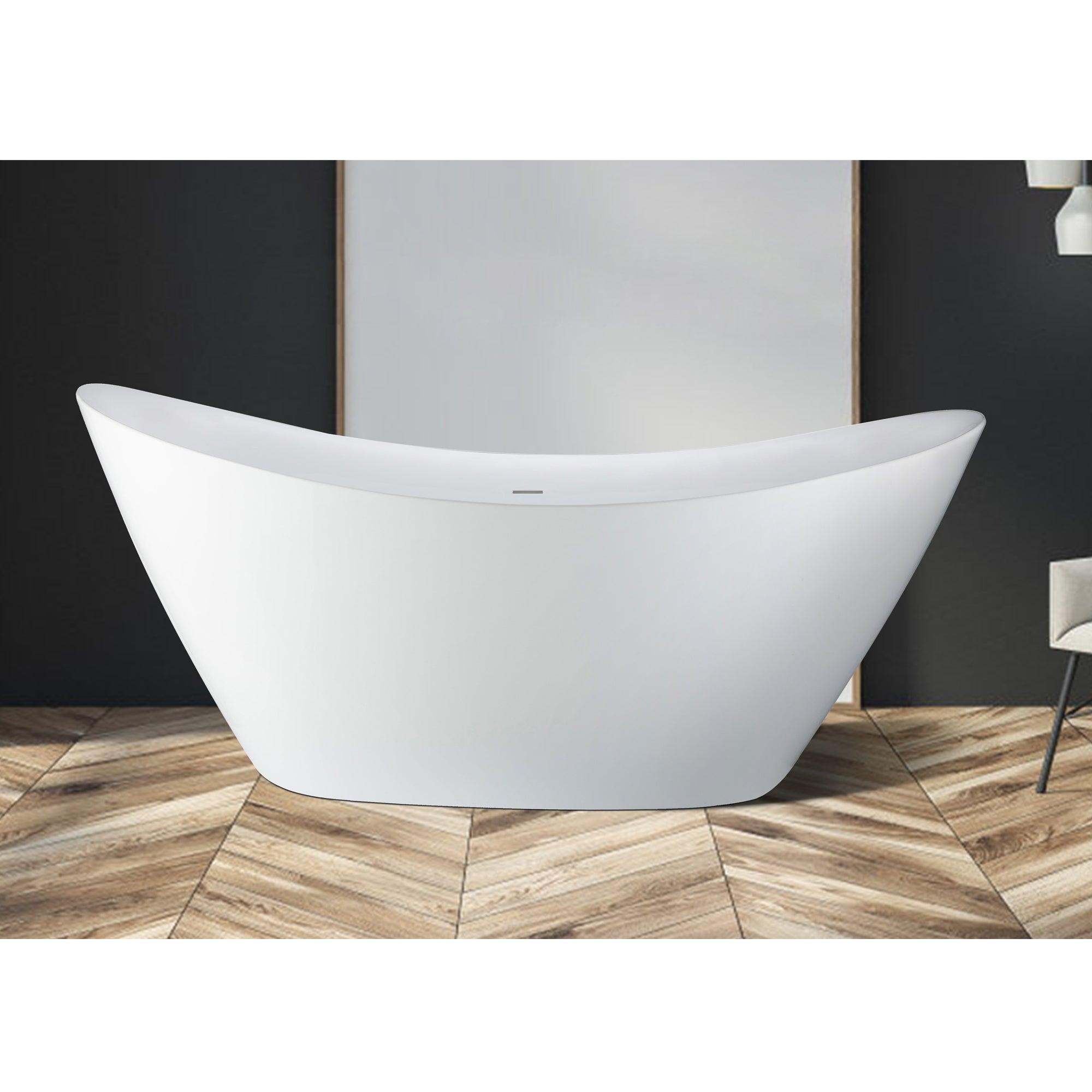 PULSE ShowerSpas 70" Acrylic Freestanding Soaking Bathtub - Bathroom Design Center