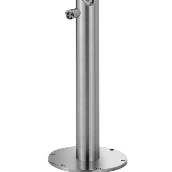 PULSE ShowerSpas Outdoor Brushed Stainless Steel Shower System - Wave Outdoor Shower - Bathroom Design Center