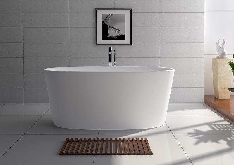 Legion Furniture 62.2" Solid Surface Free Standing Bathtub - Bathroom Design Center