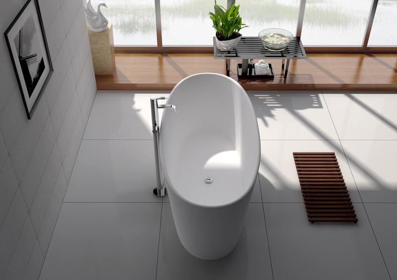 Legion Furniture 62.2" Solid Surface Free Standing Bathtub - Bathroom Design Center