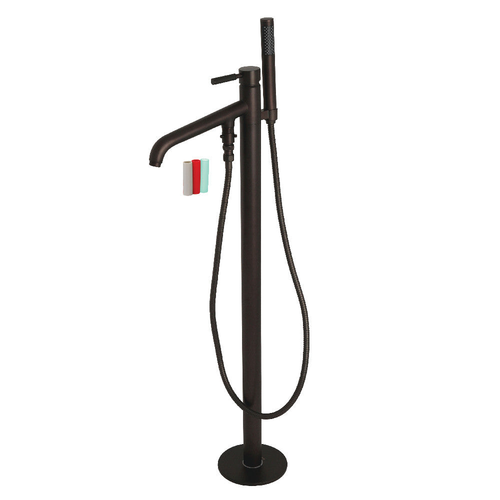 Kingston Brass KS8135DKL Kaiser Freestanding Tub Faucet with Hand Shower, Oil Rubbed Bronze