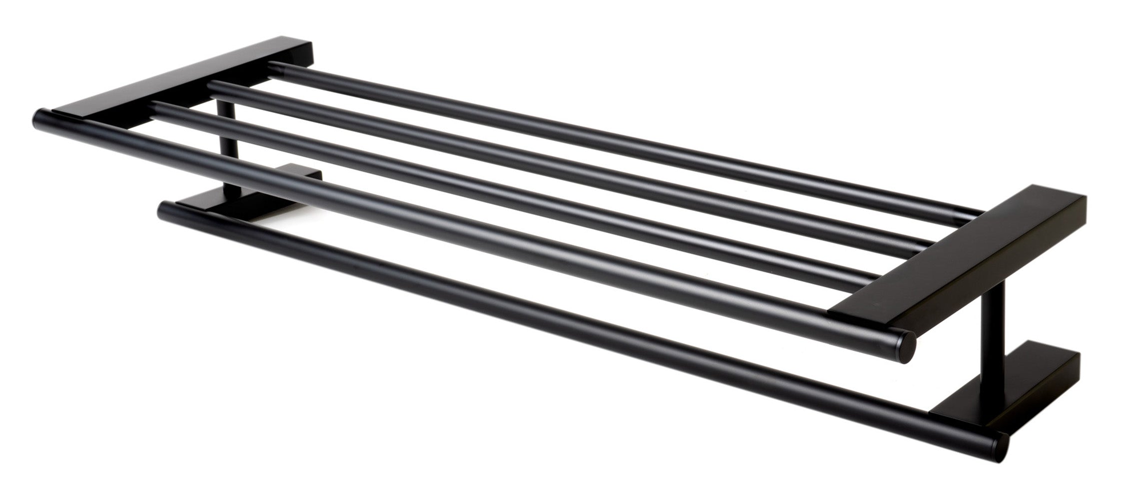 ALFI AB9564-BM Black Matte 26" Towel Bar & Shelf
