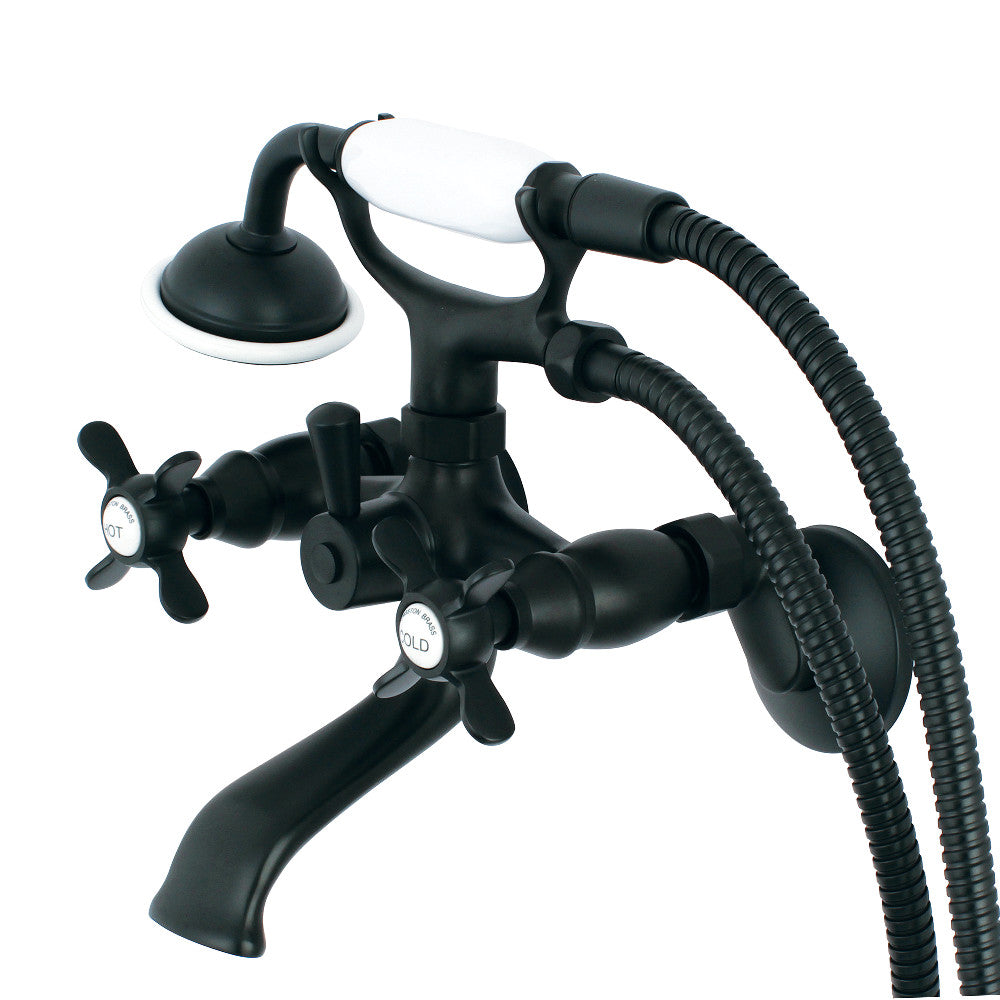 Kingston Brass KS285MB Essex Clawfoot Tub Faucet with Hand Shower, Matte Black