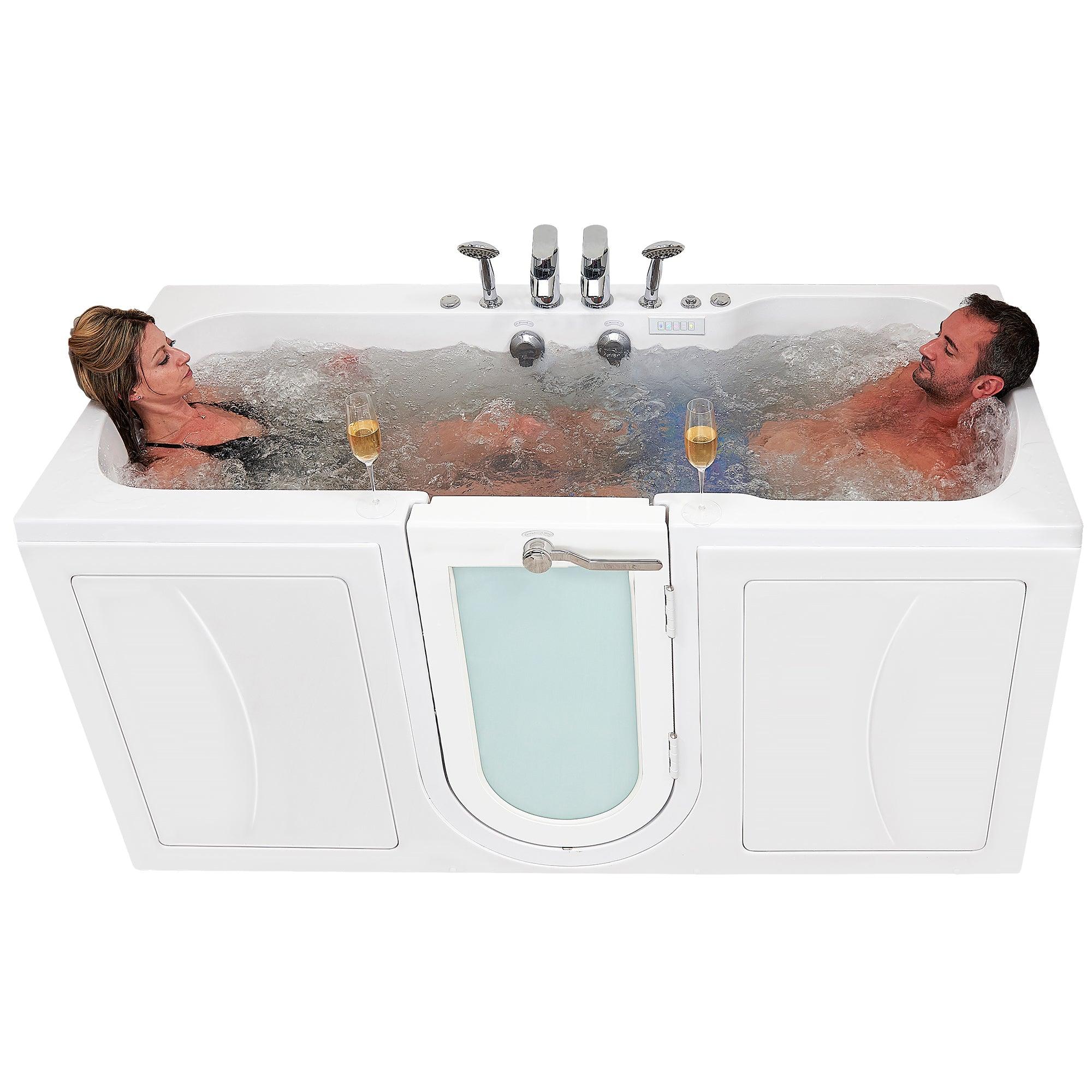 Ella Big4Two 36"x80" Hydro + Air Massage w/ Independent Foot Massage Two Seat Walk-In-Bathtub - Bathroom Design Center