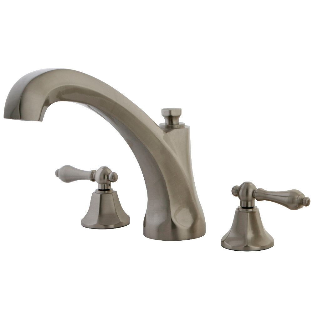Kingston Brass KS4328AL Metropolitan Two-Handle Deck Mount Roman Tub Faucet, Brushed Nickel