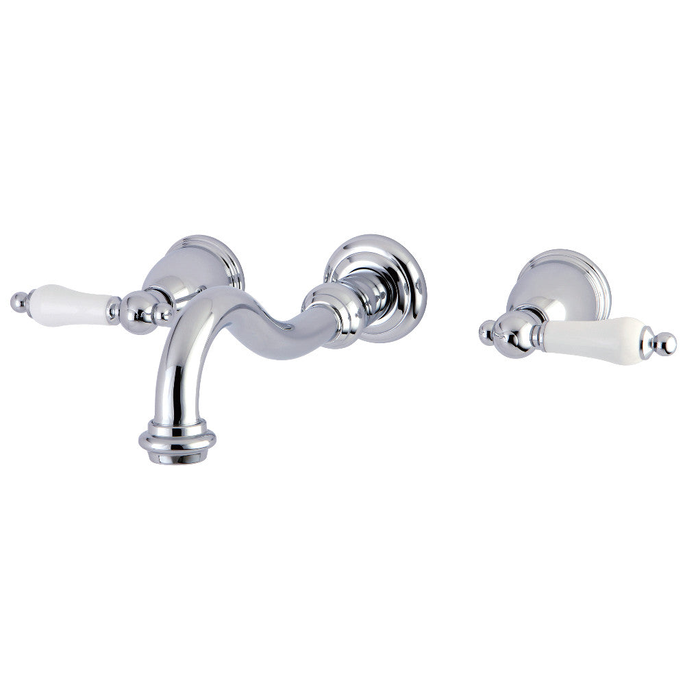 Kingston Brass KS3021PL Restoration Two-Handle Wall Mount Roman Tub Faucet, Polished Chrome
