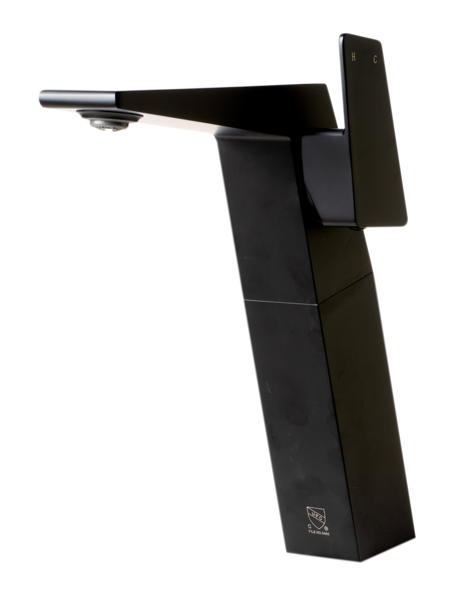 ALFI AB1475-BM Black Matte Single Hole Tall Bathroom Faucet
