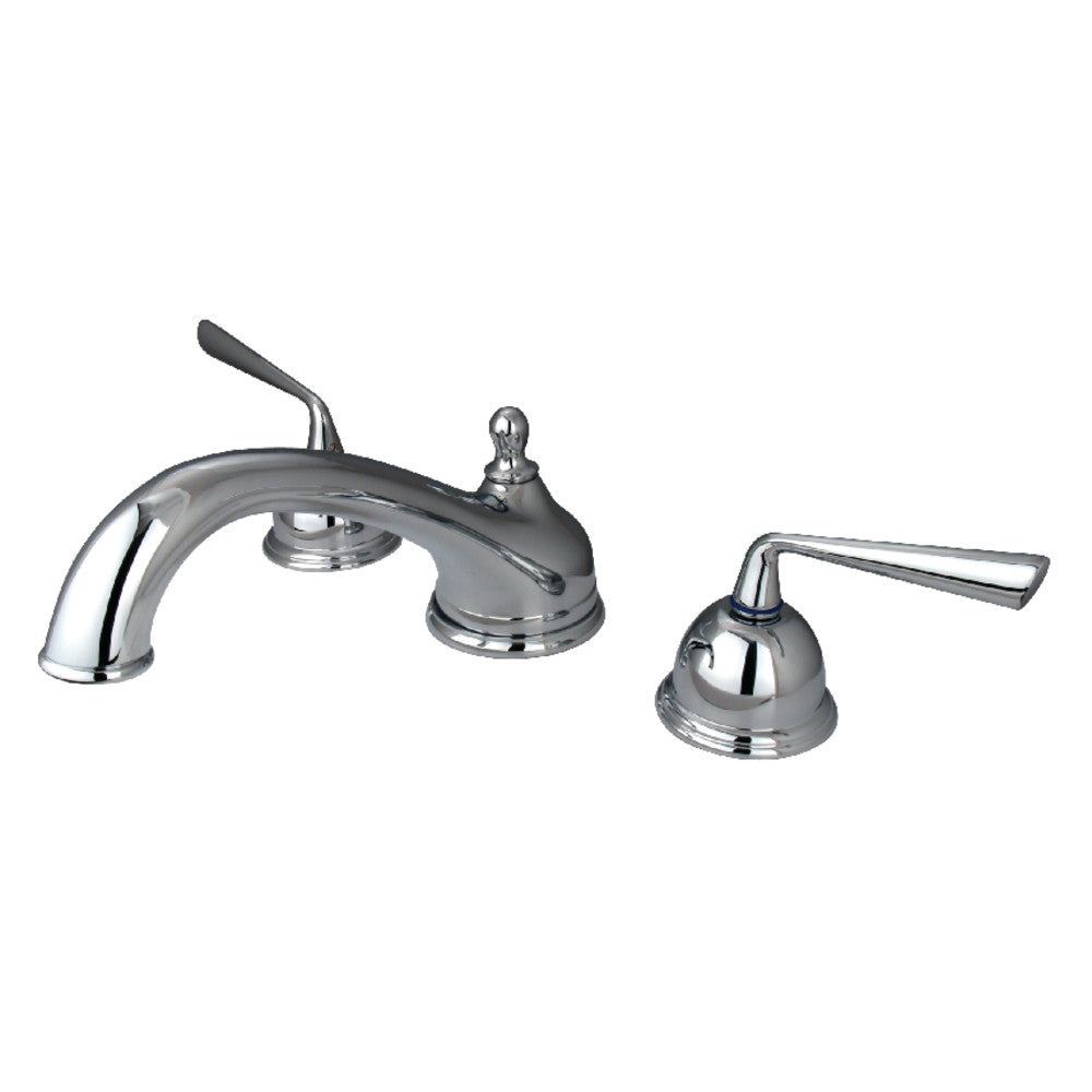 Kingston Brass KS3351ZL Silver Sage Two-Handle Deck Mount Roman Tub Faucet, Polished Chrome