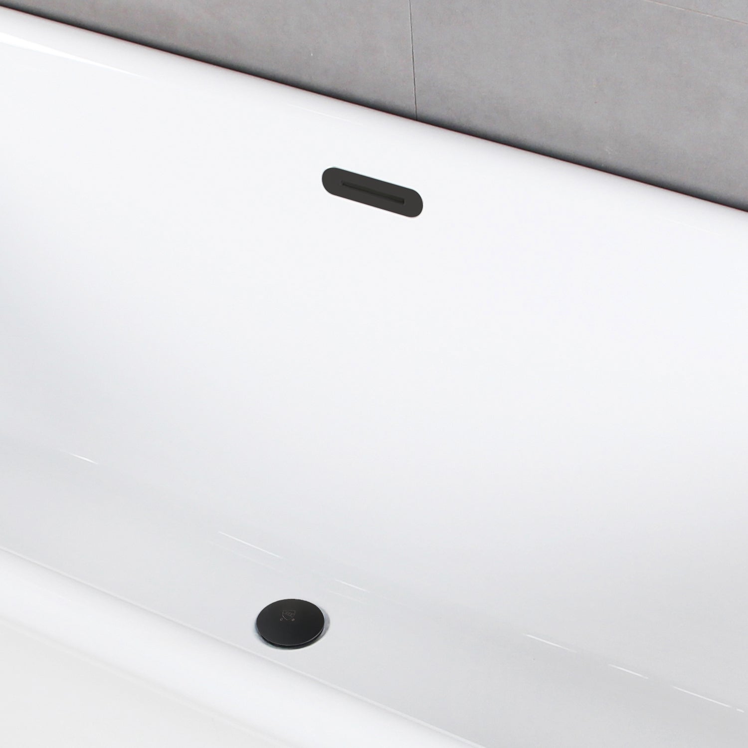 Kingston Brass VT7DE512823C420 51" Acrylic Oval Double Ended Freestanding Tub with Drain, Glossy White/Matte Black
