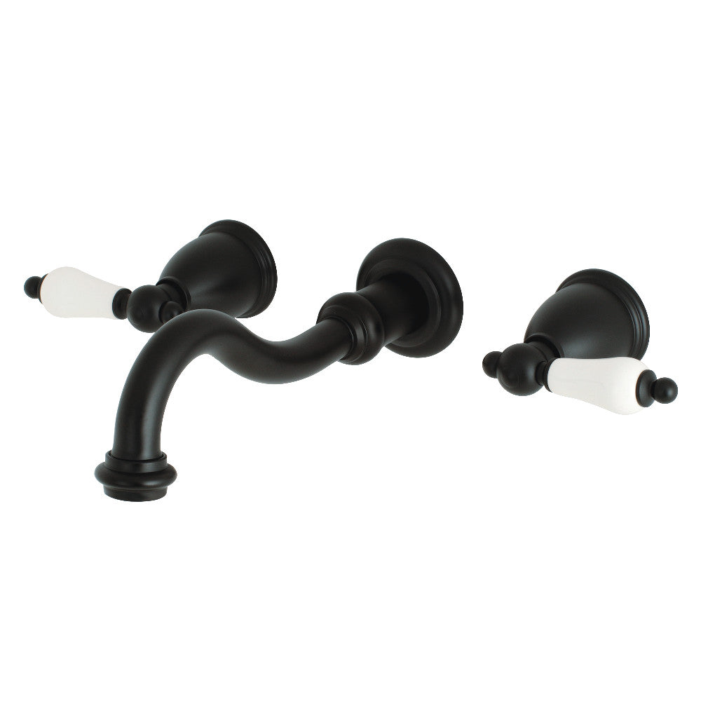 Kingston Brass KS3020PL Restoration Two-Handle Wall Mount Roman Tub Faucet, Matte Black