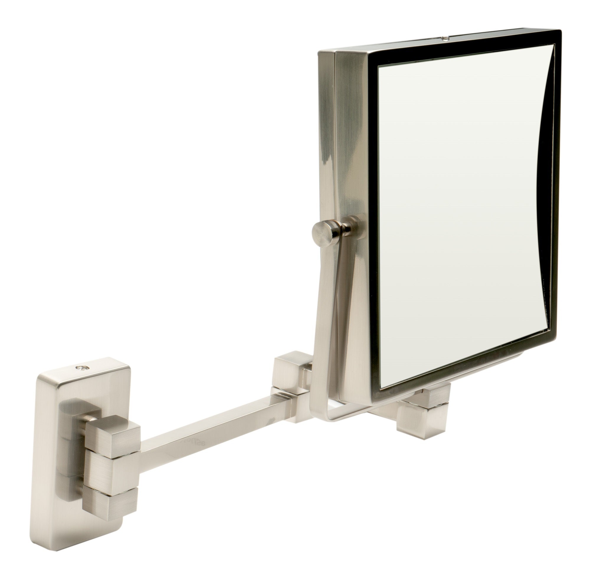 ALFI ABM8WS-BN 8" Square Wall Mounted 5x Magnify Cosmetic Mirror