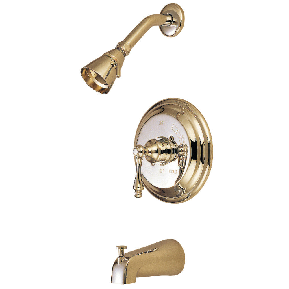 Kingston Brass KB3632ALT Vintage Single-Handle Pressure Balanced Tub and Shower Faucet, Trim Only, Polished Brass
