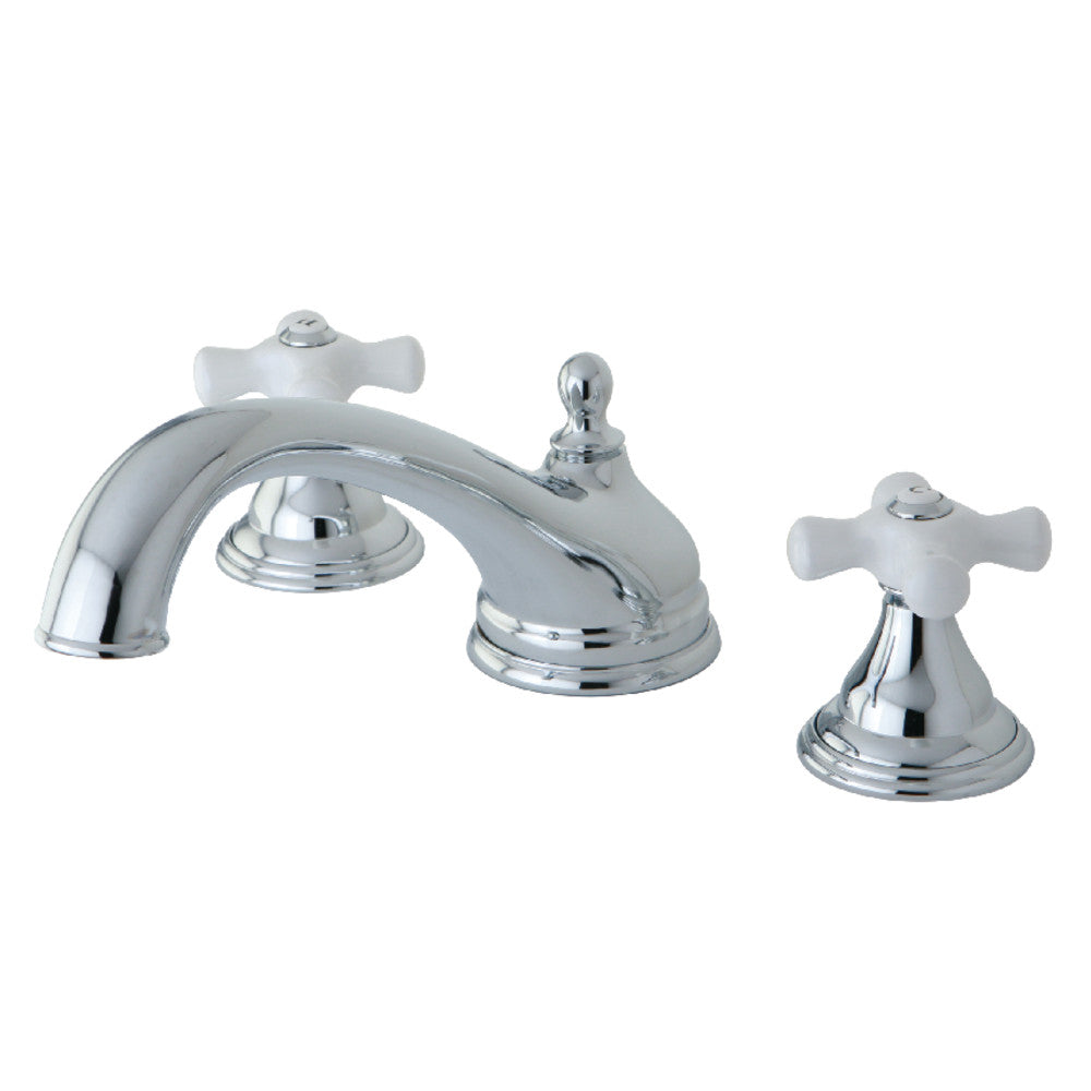 Kingston Brass KS5531PX Vintage Two-Handle Deck Mount Roman Tub Faucet, Polished Chrome