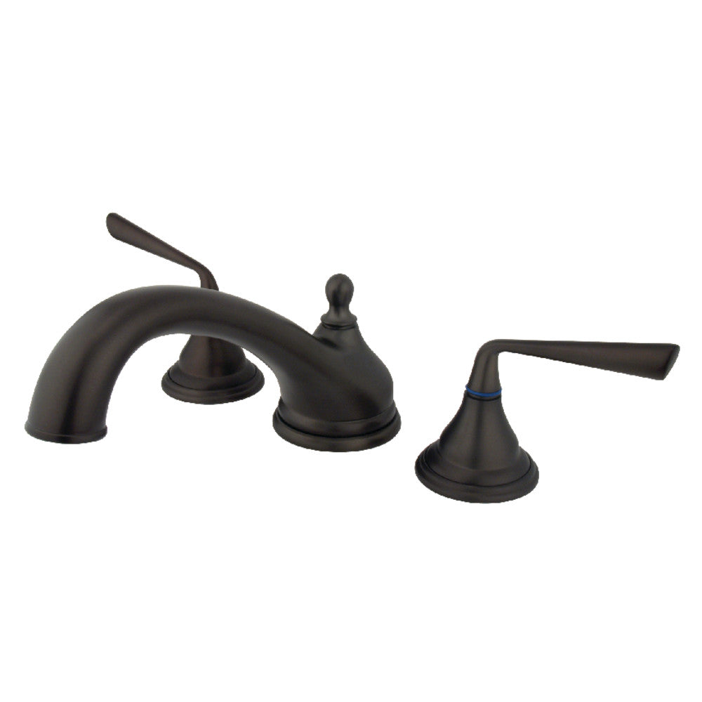 Kingston Brass KS5535ZL Silver Sage Two-Handle Deck Mount Roman Tub Faucet, Oil Rubbed Bronze