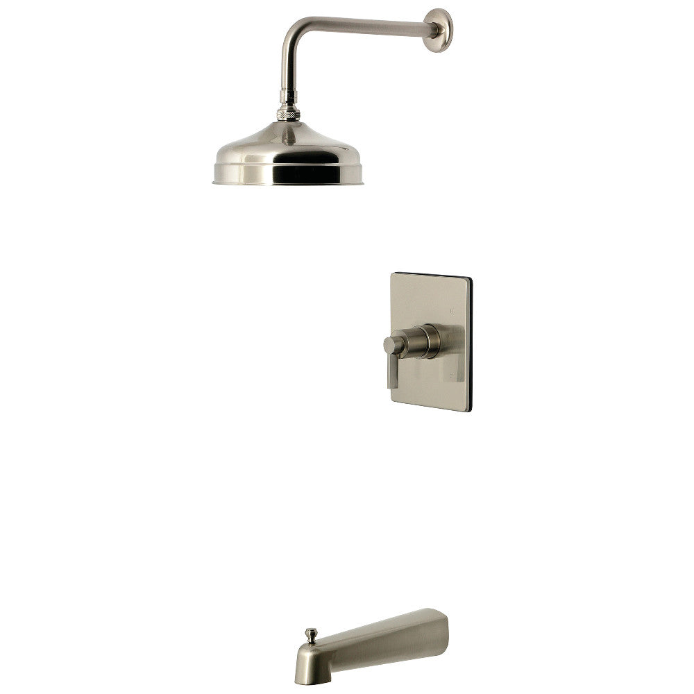 Kingston Brass KB6348NDL NuvoFusion Single-Handle Pressure Balanced Tub and Shower Faucet, Brushed Nickel