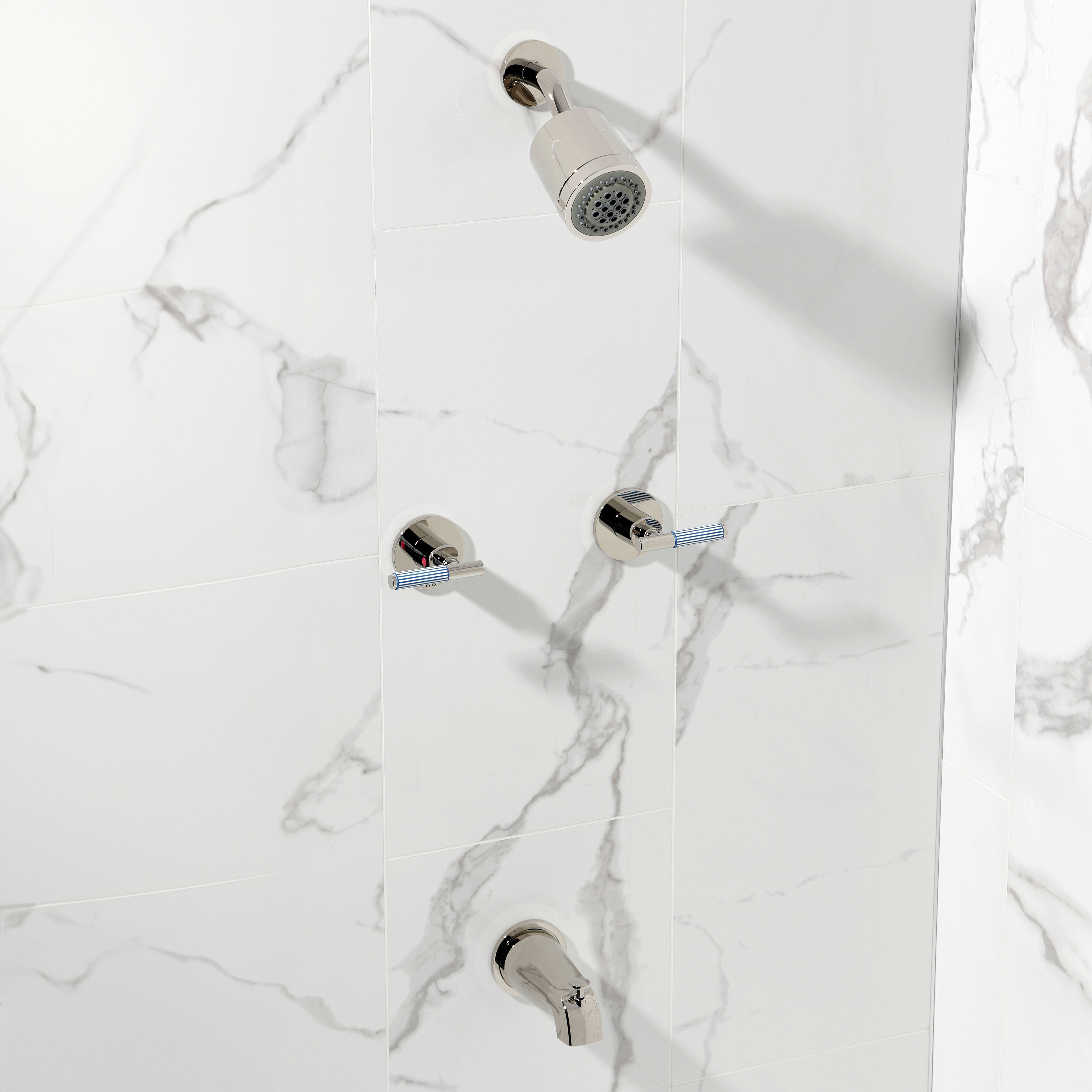 Kingston Brass KBX8146KPS Verona Double-Handle Tub and Shower Faucet, Polished Nickel