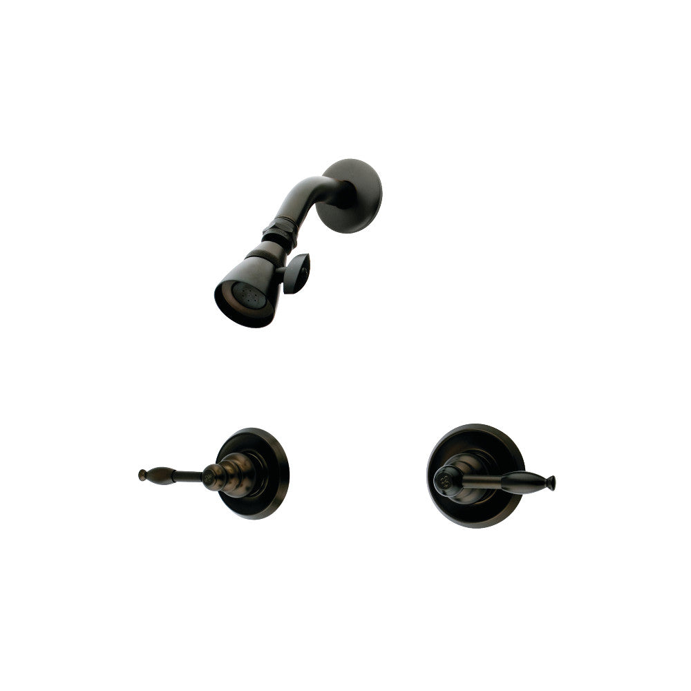 Kingston Brass KB245KLSO Knight Double-Handle Shower Faucet, Oil Rubbed Bronze