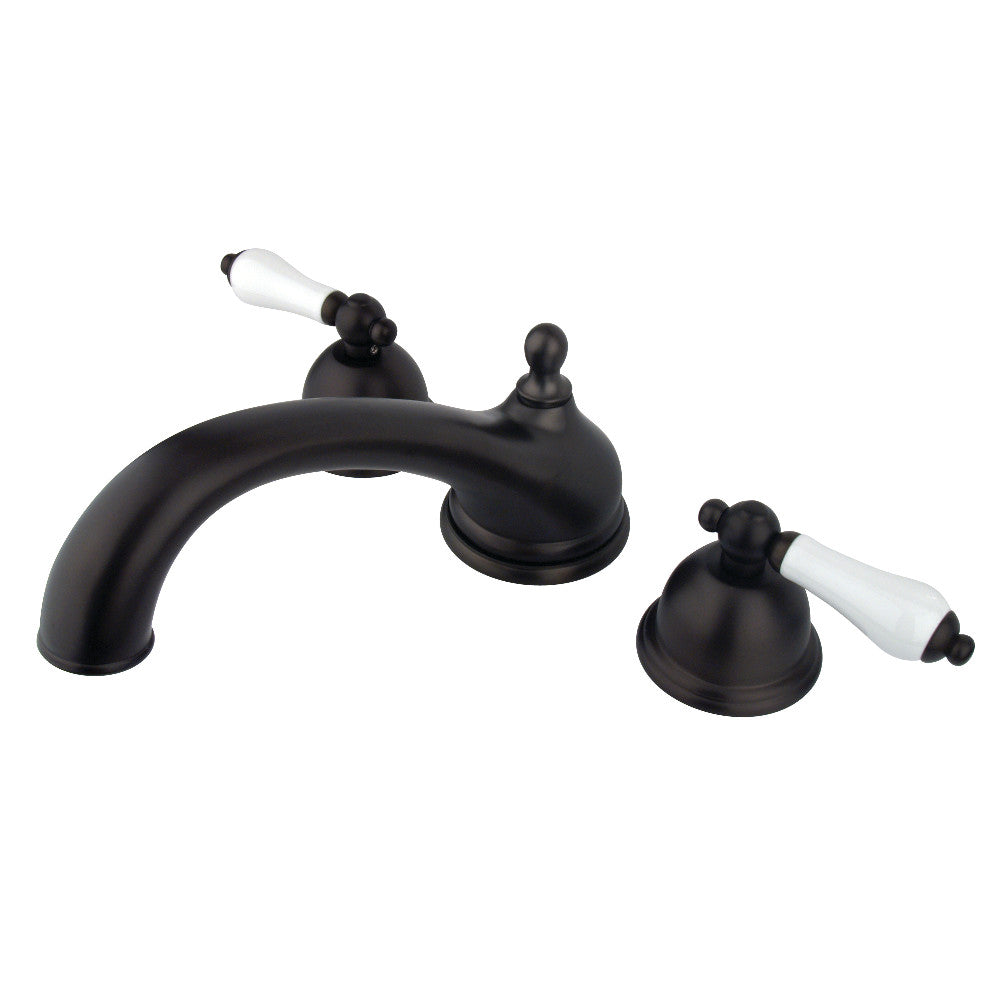 Kingston Brass KS3355PL Vintage Two-Handle Deck Mount Roman Tub Faucet, Oil Rubbed Bronze