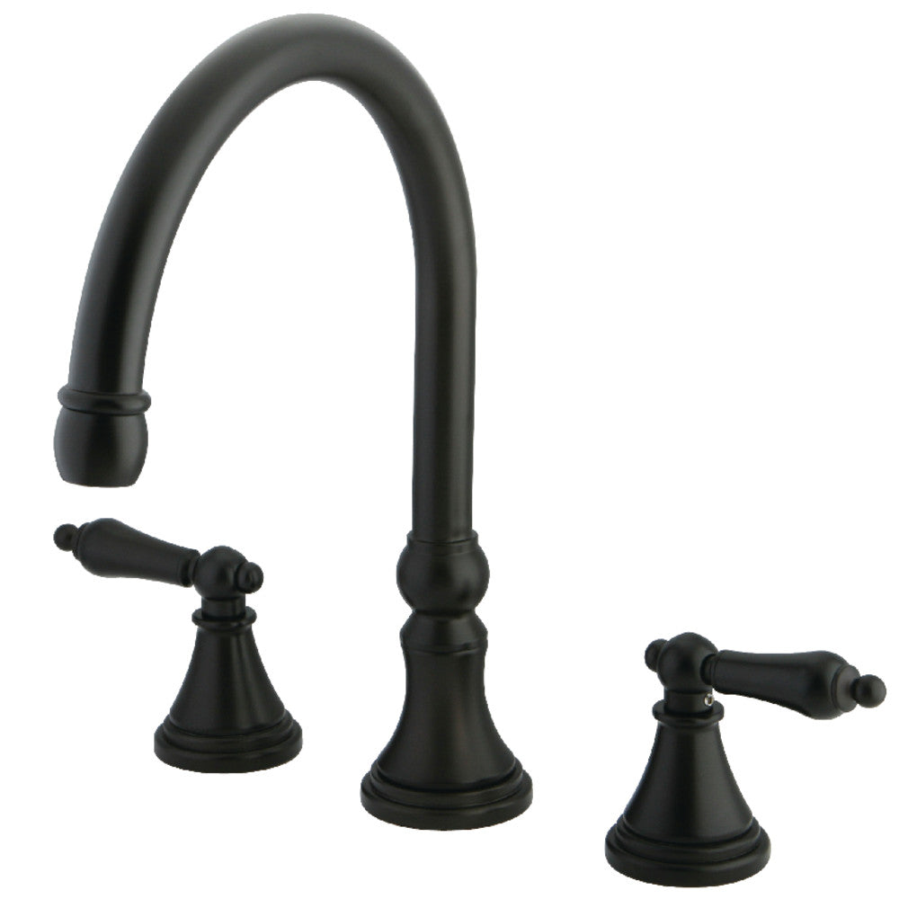 Kingston Brass KS2345AL Roman Two-Handle Deck Mount Roman Tub Faucet, Oil Rubbed Bronze