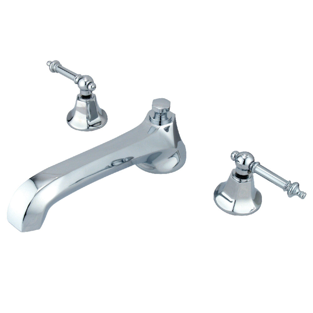 Kingston Brass KS4301TL Metropolitan Two-Handle Deck Mount Roman Tub Faucet, Polished Chrome