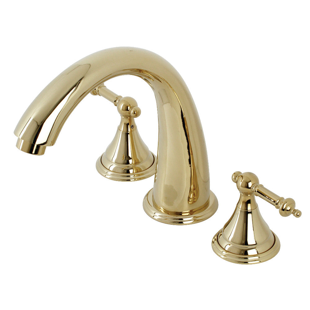 Kingston Brass KS5362TL Royale Two-Handle Deck Mount Roman Tub Faucet, Polished Brass