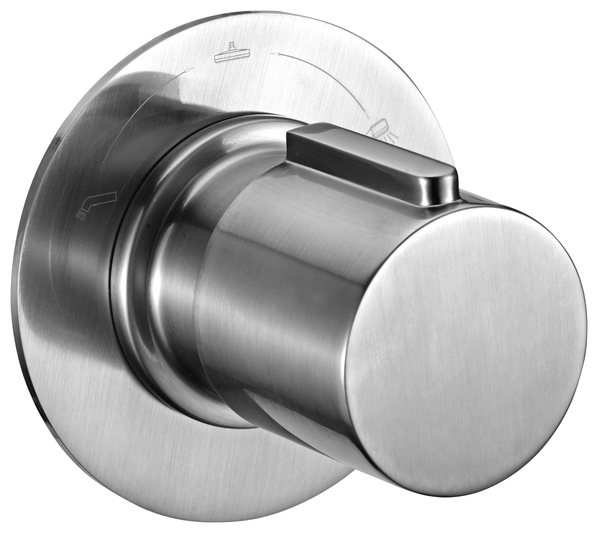 ALFI AB9101-BN Brushed Nickel Modern Round 3 Way Shower Diverter