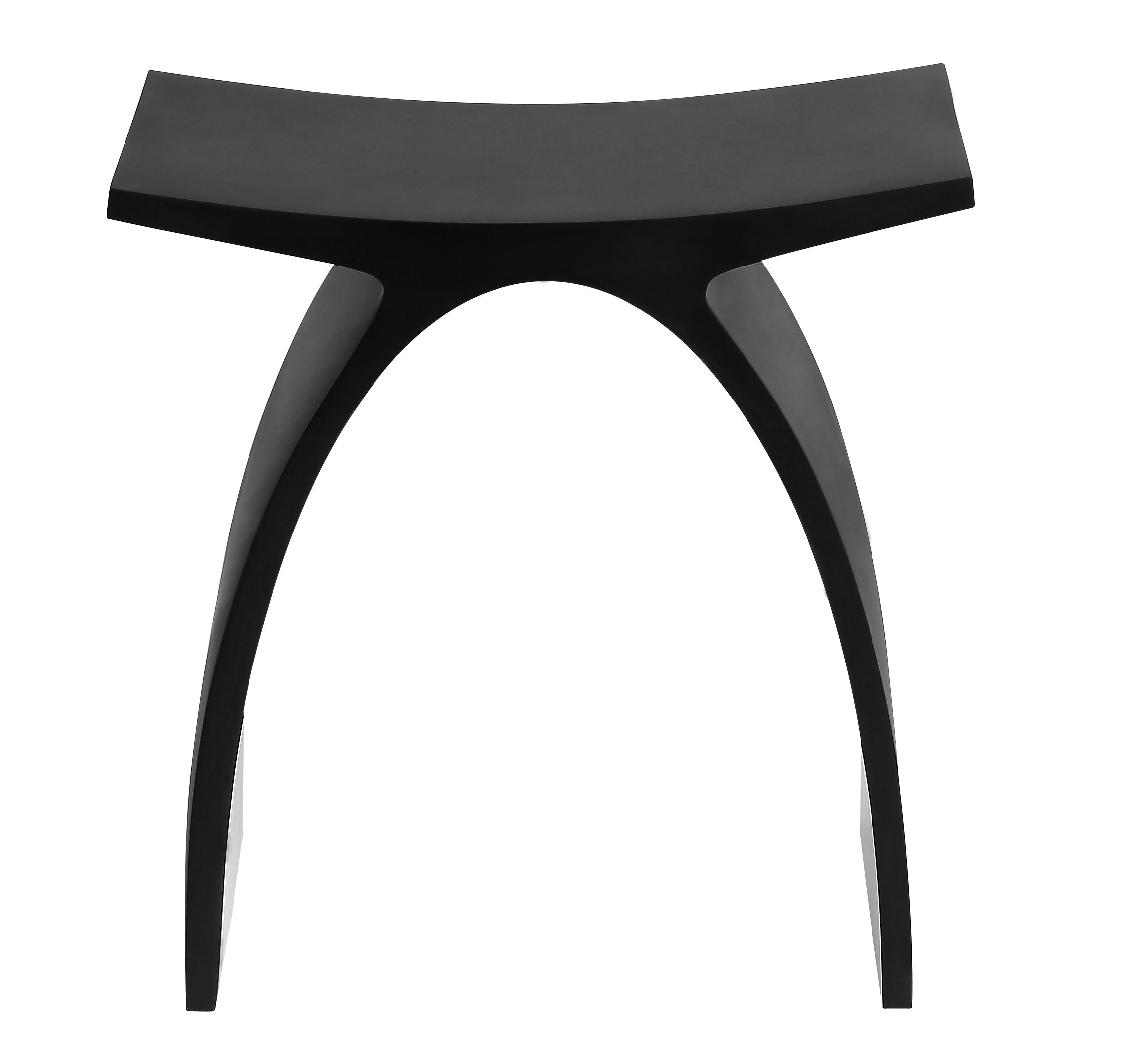 ALFI ABST77BM Black Matte Arched Solid Surface Resin Bathroom / Shower Stool