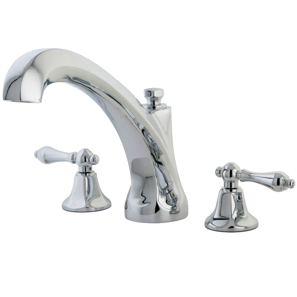 Kingston Brass KS4321AL Metropolitan Two-Handle Deck Mount Roman Tub Faucet, Polished Chrome