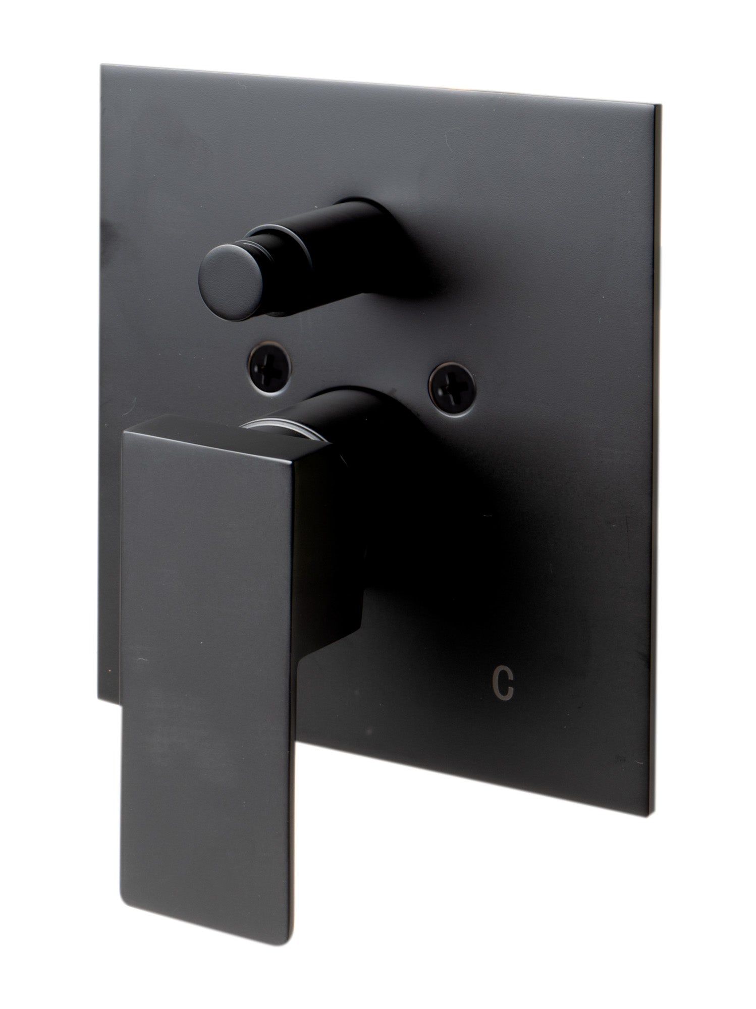 ALFI AB5601-BM Black Matte Shower Valve with Square Lever Handle and Diverter
