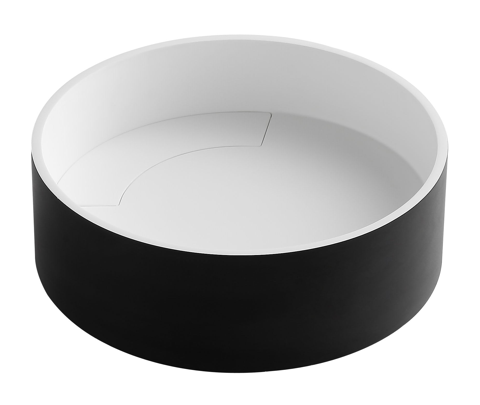 ALFI ABRS15RBM Black Matte 15" Round Solid Surface Resin Sink