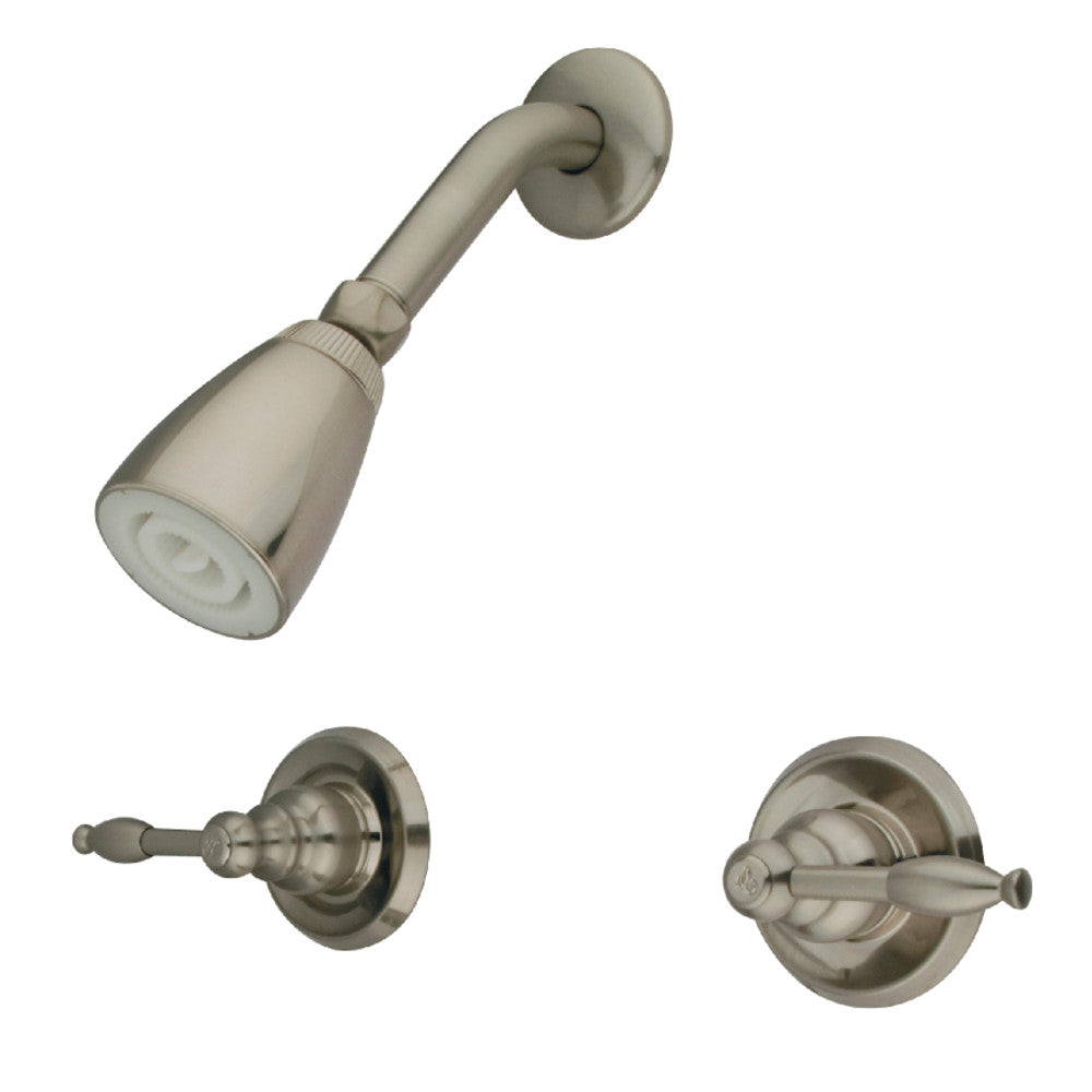 Kingston Brass KB248KLSO Knight Double-Handle Shower Faucet, Brushed Nickel