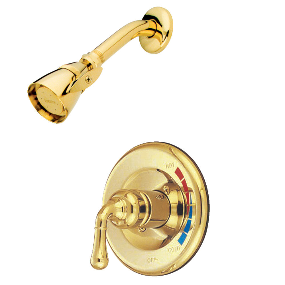Kingston Brass KB632SO Magellan Single-Handle Pressure Balanced Shower Faucet, Polished Brass