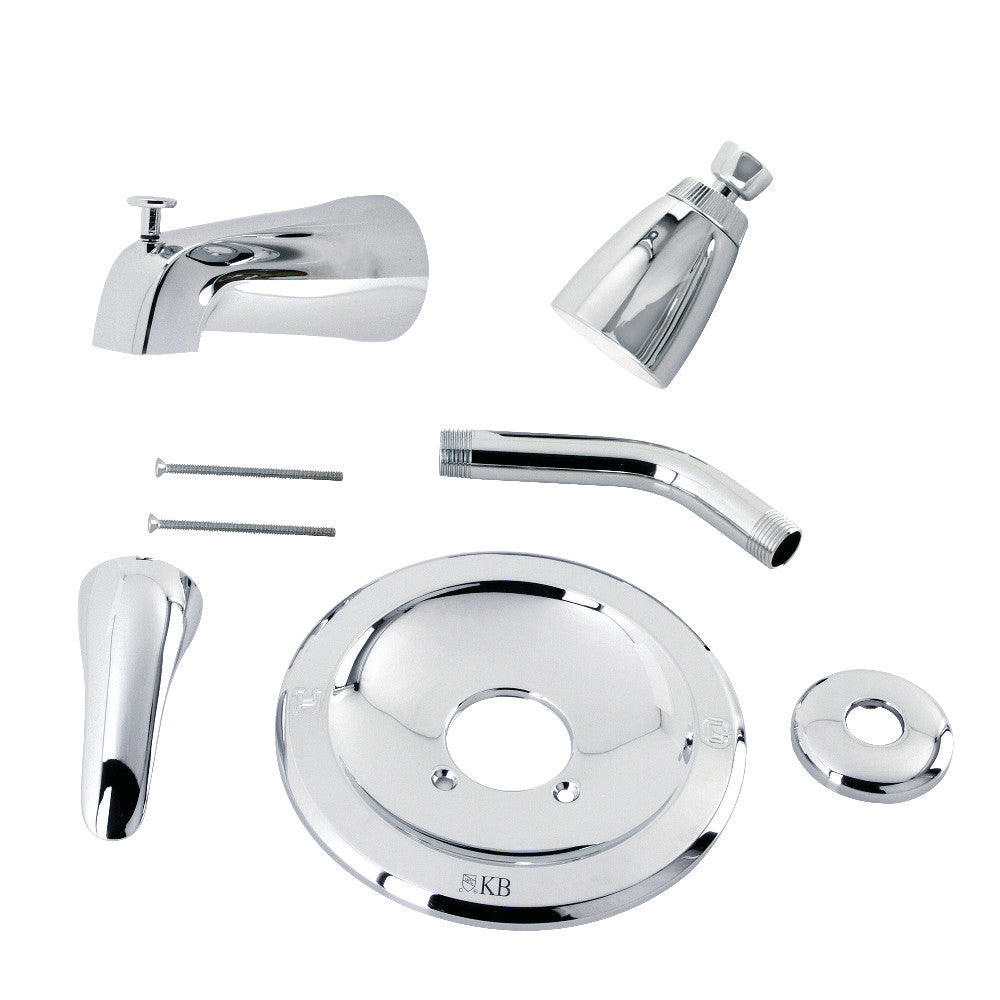 Kingston Brass KB531LT Single-Handle Pressure Balanced Tub and Shower Faucet, Trim Only, Polished Chrome