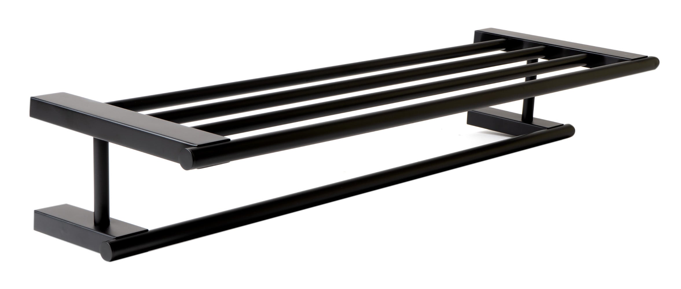 ALFI AB9564-BM Black Matte 26" Towel Bar & Shelf