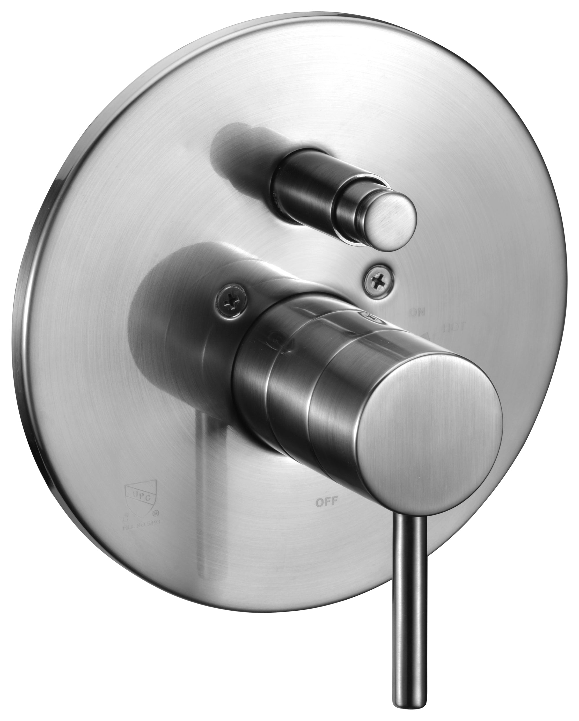 ALFI AB1701-BN Brushed Nickel Pressure Balanced Round Shower Mixer with Diverter