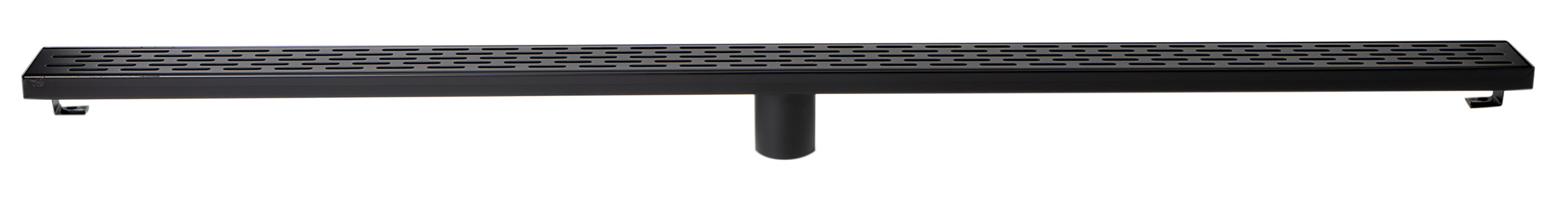 ALFI ABLD47C-BM 47" Black Matte Stainless Steel Linear Shower Drain with Groove Holes