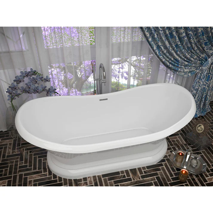 ANZZI Ruby 5.9 ft. Luxurious Acrylic Flatbottom Bathtub - Bathroom Design Center